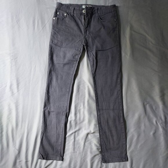 Chino Pants Men Khakis Skinny STRETCH SLIM FIT Flex Casual Cotton Jeans 34x32 - Picture 1 of 3
